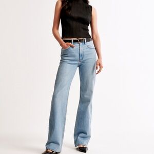 Abercrombie & Fitch Blue Wide Leg Flare Jeans
